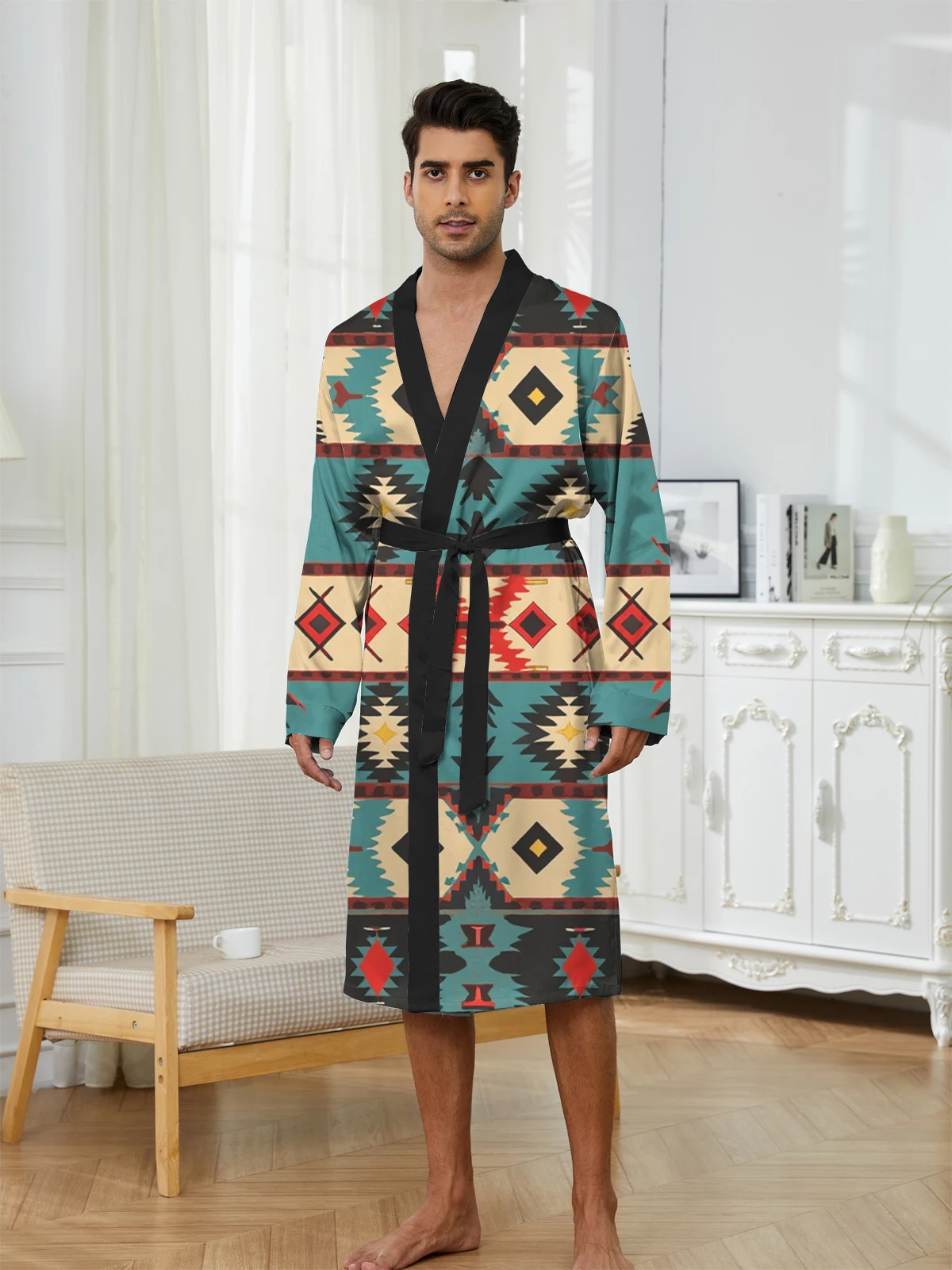 1pcs Men's Robes 2026 Spring/Summer Robes Graphic Funny pajamas robe Sleepwear Breathable 3D Printed Bathrobe men