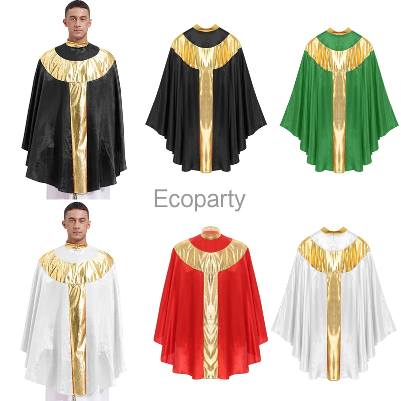 Halloween Medieval Church Shawl Catholic Church Religious Cloak For Men Women Christian Catholic Choir Robe Pastor Priest Cape