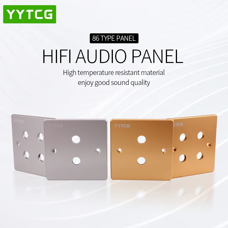 YYTCG Aluminum Alloy Audio RCA Lotus Socket Panel Fever Speaker Terminal Panel 86 Home Decoration Wall Plug