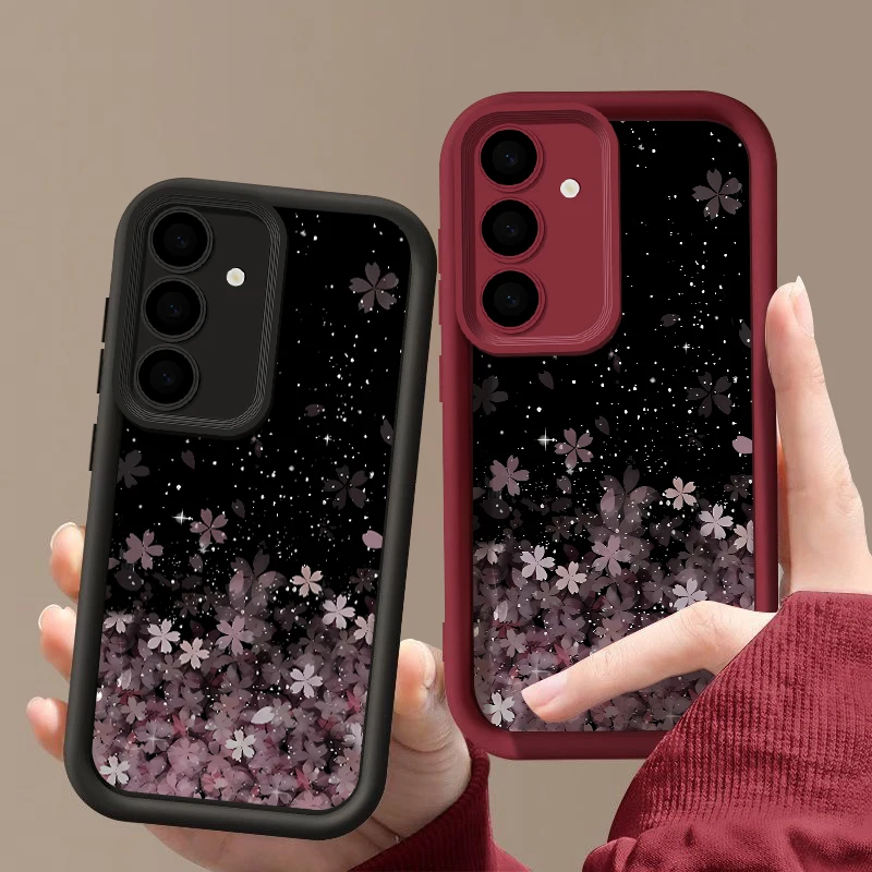 Kirschblüten-Silikonhülle für Samsung Galaxy S25 S26 S24 S23 Ultra S24 S26 FE A57 A17 A18 A55 A37 A15 A16 A56 5G TPU-Cover – Detail 3