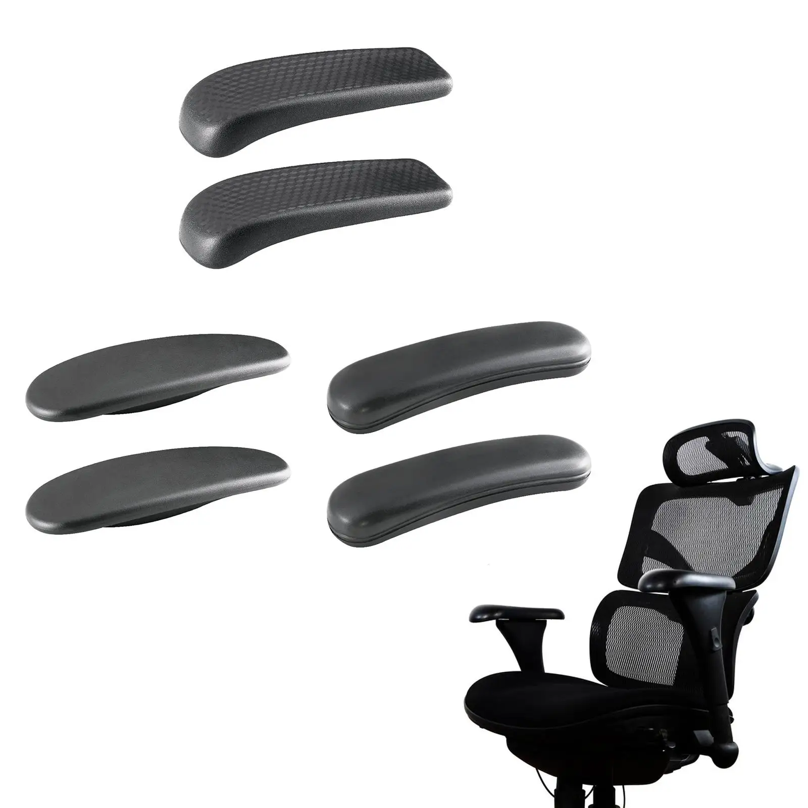 

Office Chair Armrest Replacement Pads PU Foam Comfort Cushion Arm Rest Caps for Home and Gaming Chair