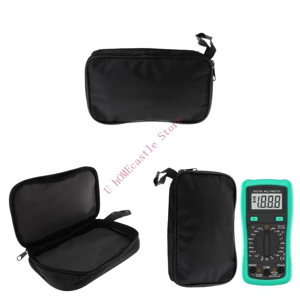 63HF Durable Multimeter Black Canvas Bag Waterproof Shockproof Soft for Case  20x12x4