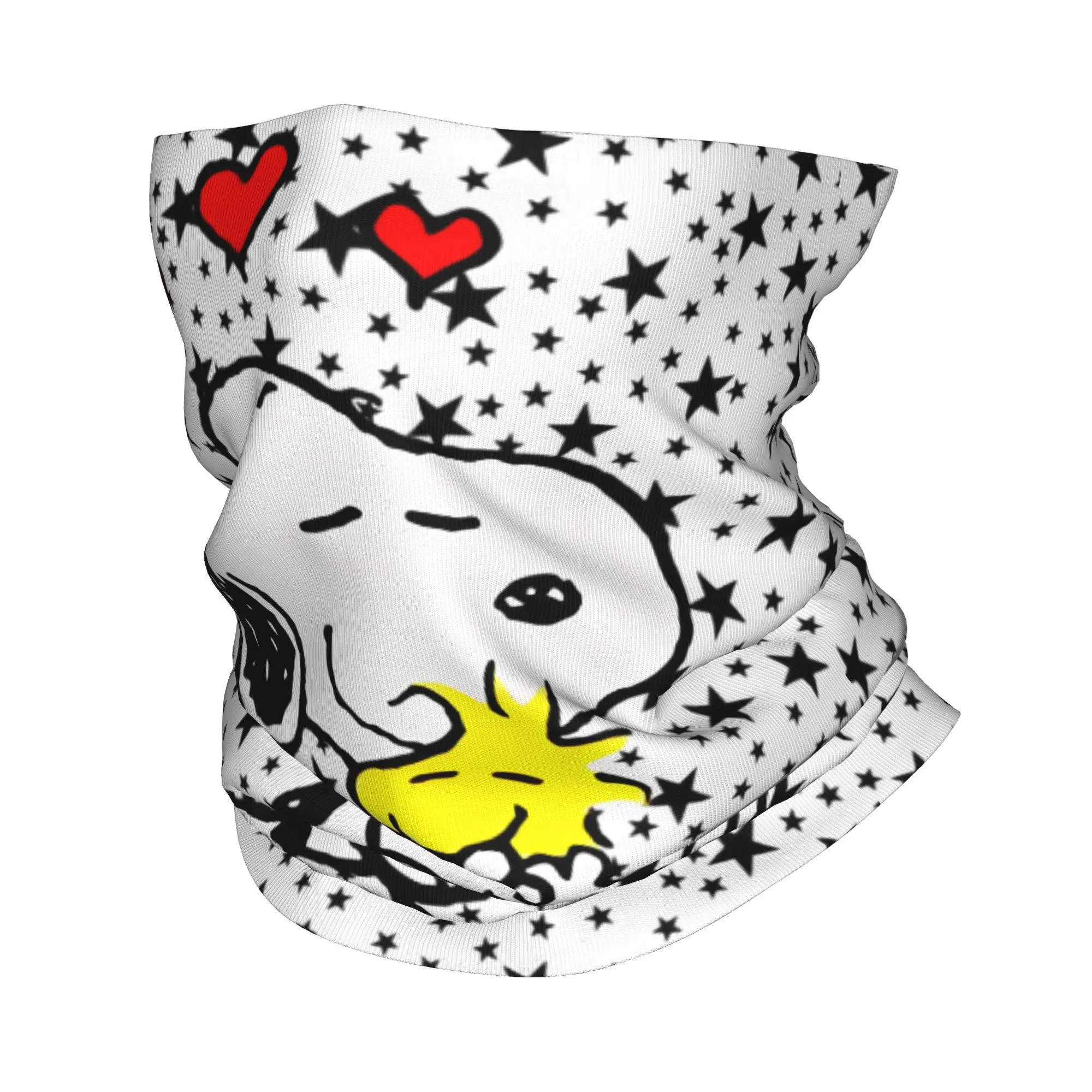 مخصص S-Snoopys الرقبة الجراب النساء الرجال الأشعة فوق البنفسجية حماية الشتاء لطيف الكرتون باندانا وشاح لركوب الدراجات