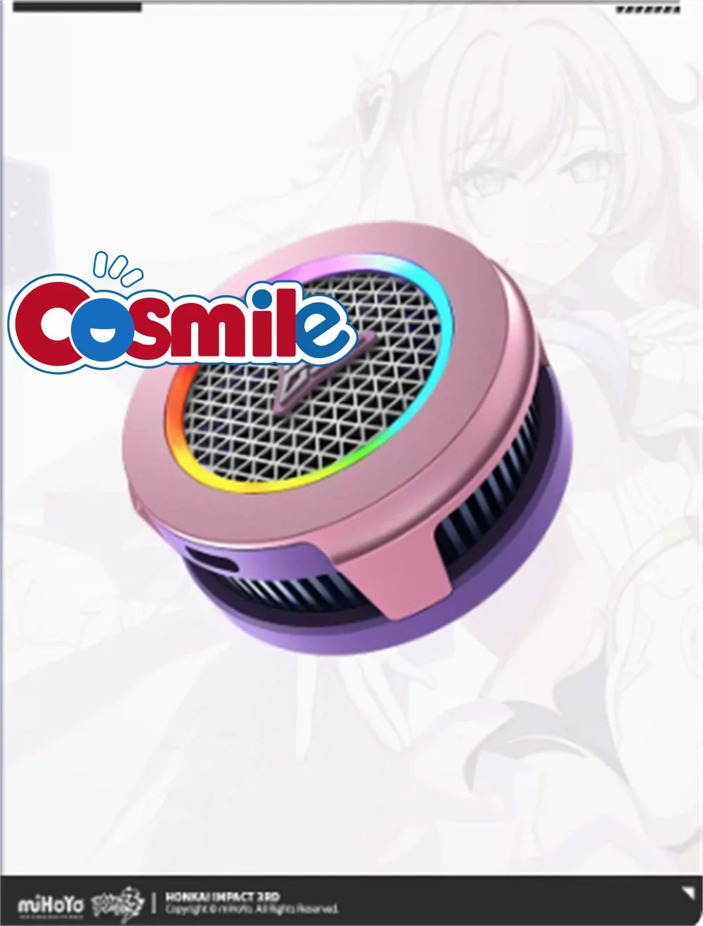 

Cosmile Anime Honkai Impact 3rd Elysia Ipad Mobile Phone Radiator Game Cosplay Props Cute Lovely C