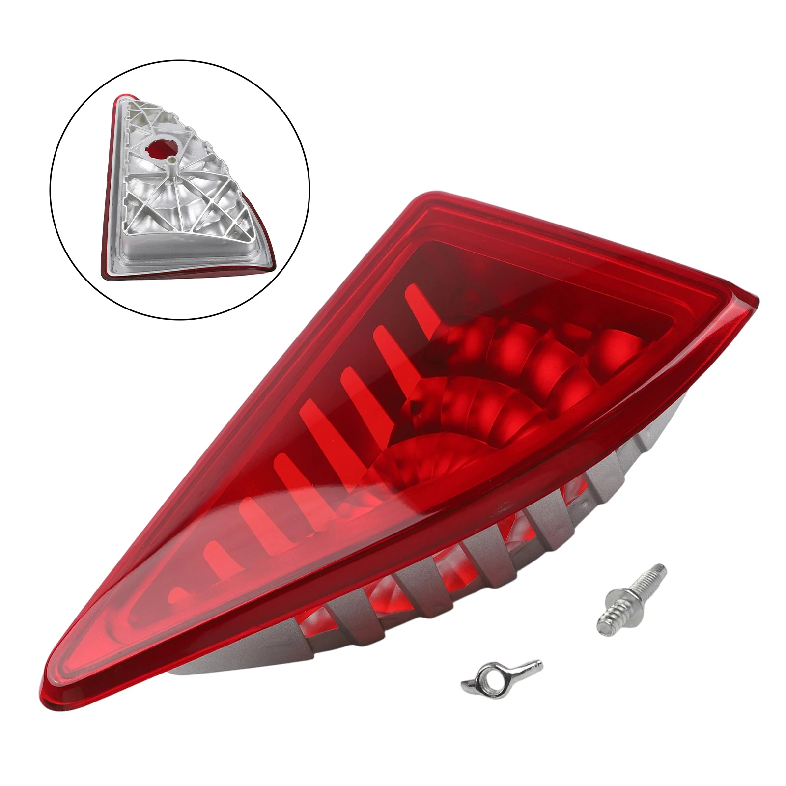 Red Center Brake Lamp Replacement Cover ABS PC Construction Quick Installation Wear-resistant Vehicle-specific Replacement