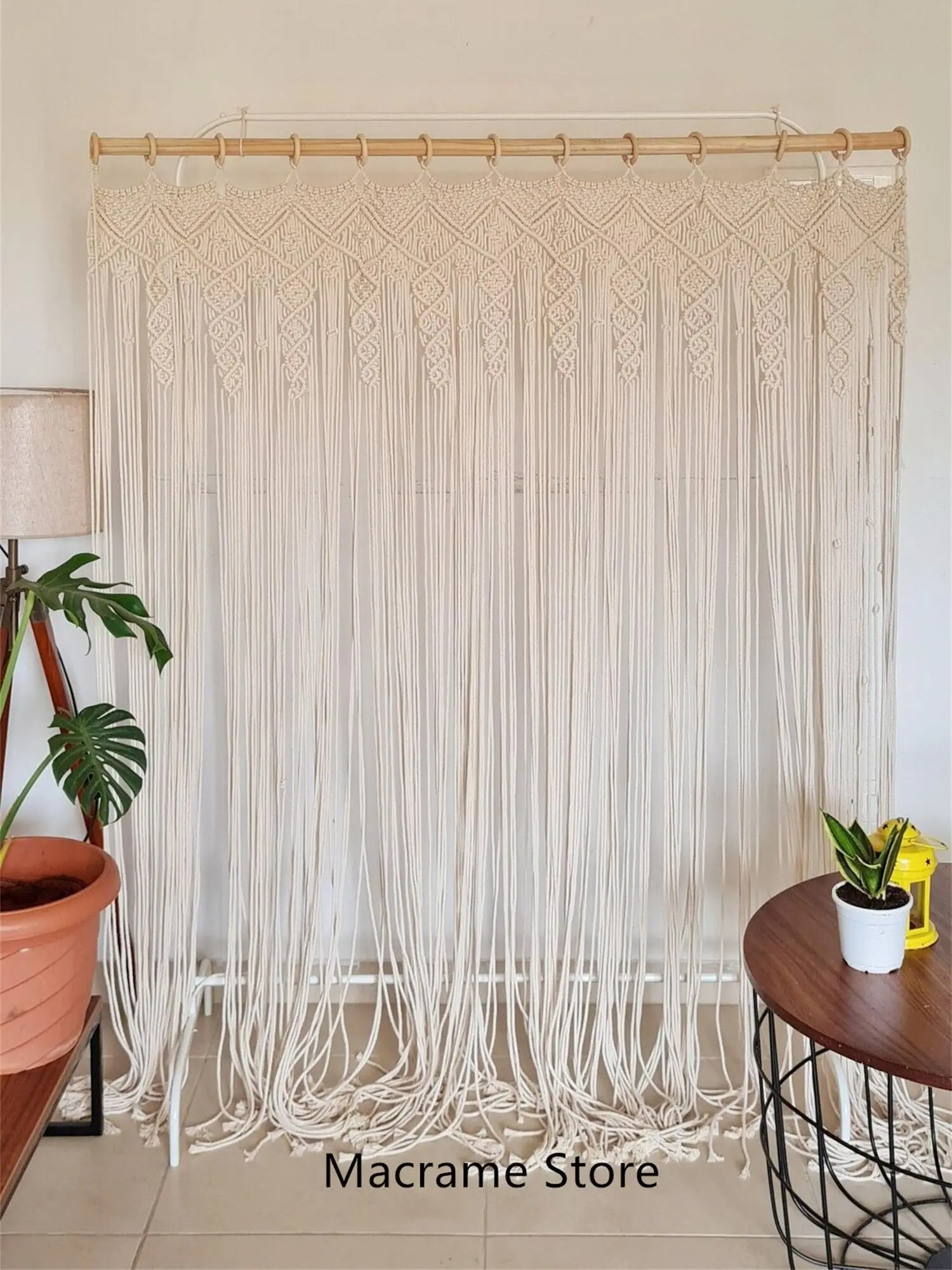 

Large Macrame Curtains Handmade Art Macrame Backdrop Bohemian Window Door Curtains Boho Backdrops Bohemian Macrame Tapestry