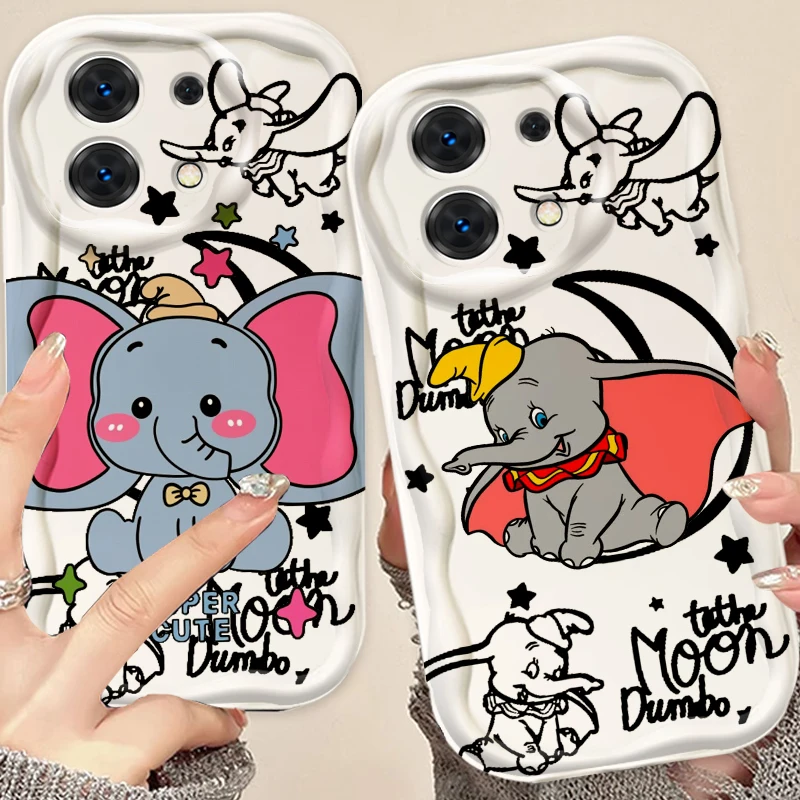 

Disney Dumbo Cute Cartoon For Xiaomi Redmi Note 13 12 12S 11S 11 10 9 8 10A 9C 9T Pro Plus 5G Wave Oil Back Phone Case