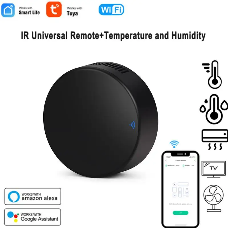 Imagem -02 - Tuya Temperatura Inteligente e Umidade Sensor Controle Remoto Universal Funciona com Alexa Yandex Alice