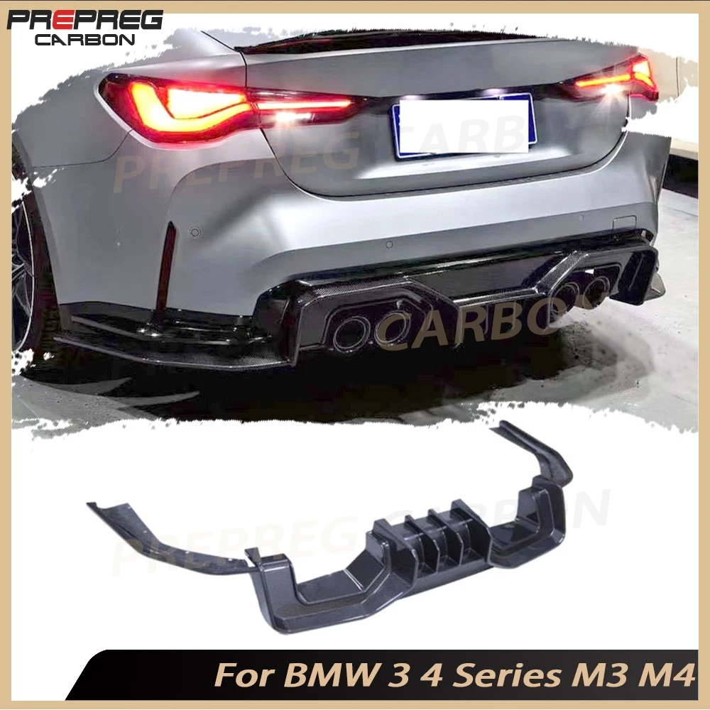 

Carbon Fiber A Style Rear Diffuser Spoiler Lip Body Kits for BMW G80 M3 G82 G83 M4 2020+ FRP Rear Lip Spoiler Car Accessories
