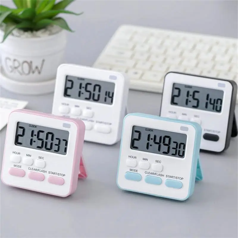 White Black Digital Display Cooking Alarm Clock Kitchen Timer Sleep Stopwatch Clock Kitchen Tools