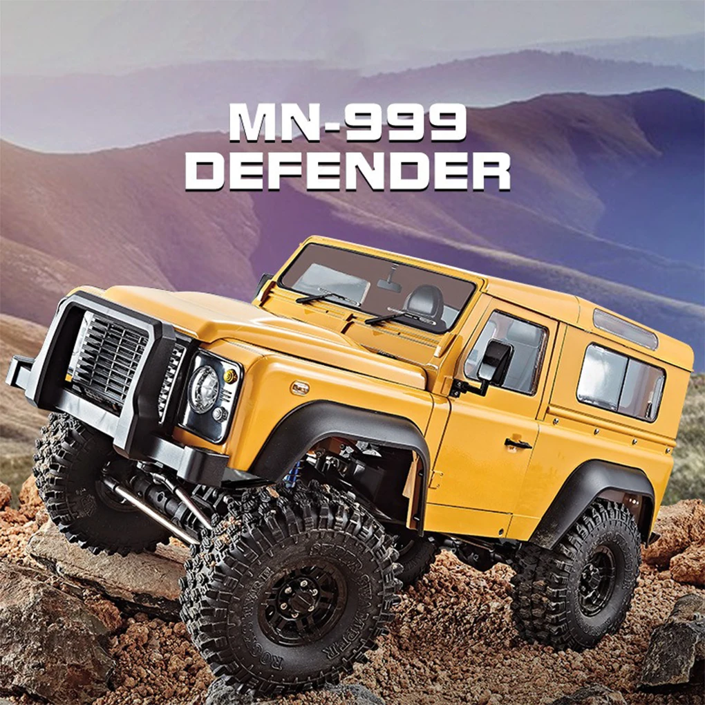 MN-999 1/10 coche teledirigido 2,4G 4WD vehículo de escalada de alta y baja velocidad RC Rock Crawler Defender camioneta con Control remoto juguete para niños