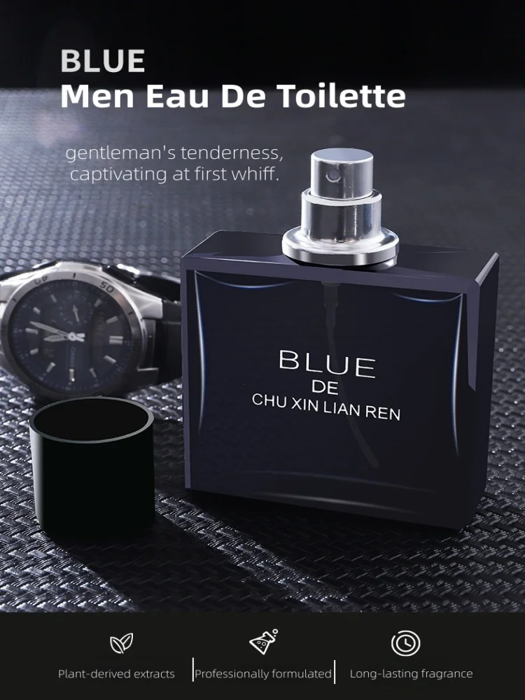 Parfum bleu Homme Woody Floral parfum durable Eau De Parfum classique Homme Parfums flirt phéromone Cologne messieurs Spray