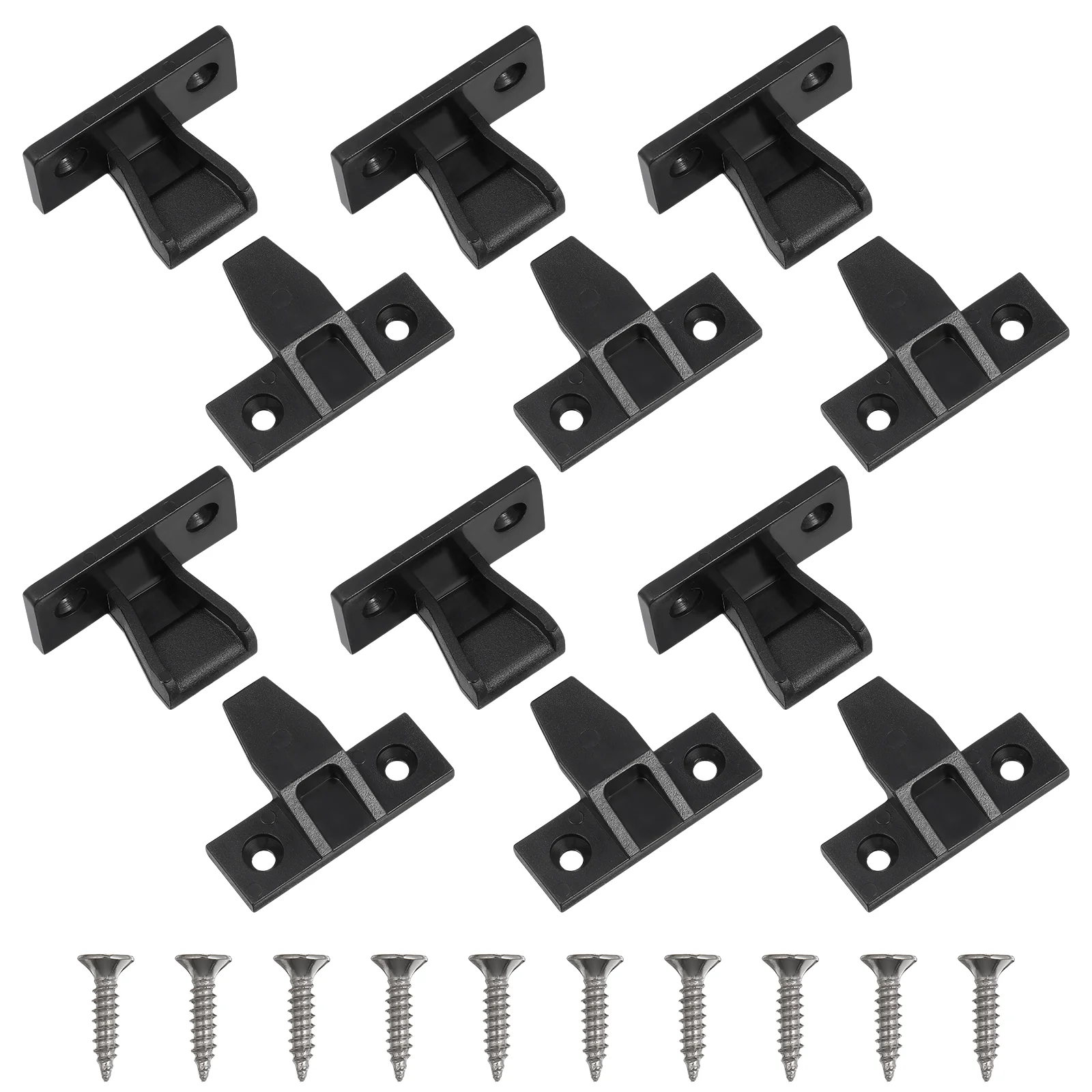 

10 Pcs False Front Drawer Clips Furniture Connector Cabinet Latch Adhesive Electrical Cable Ties