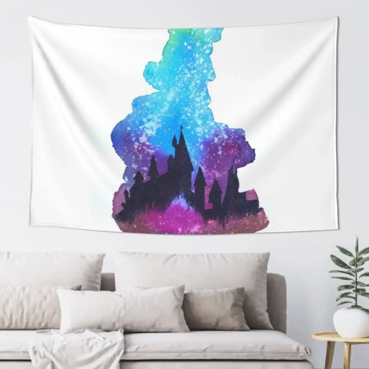 Castle burn Tapestry Room Decorations Aesthetics Aesthetic Room Decor Korean Tapestry