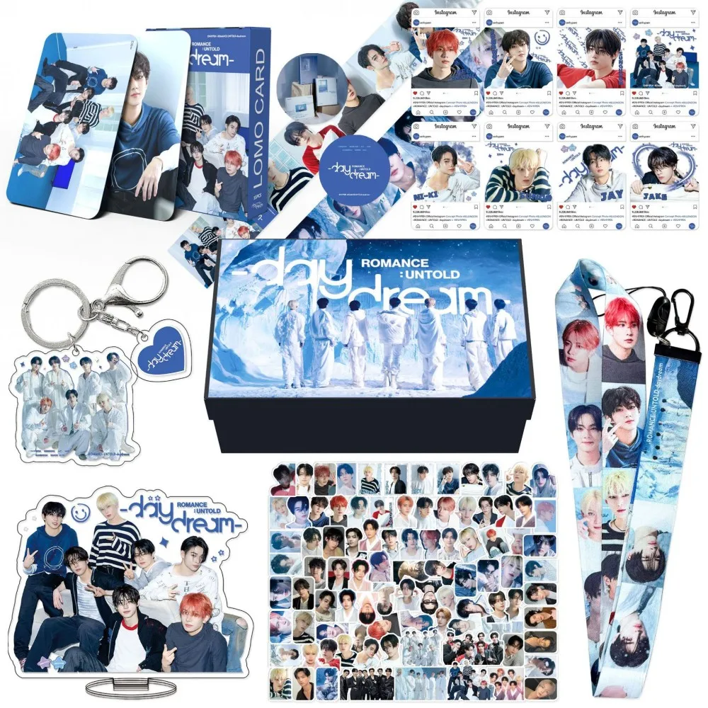 

New K-POP Korean pop music group HEESEUNG JAY JAKE SUNGHOON JUNGWON NI-KI sticker card theme party gift box holiday gift