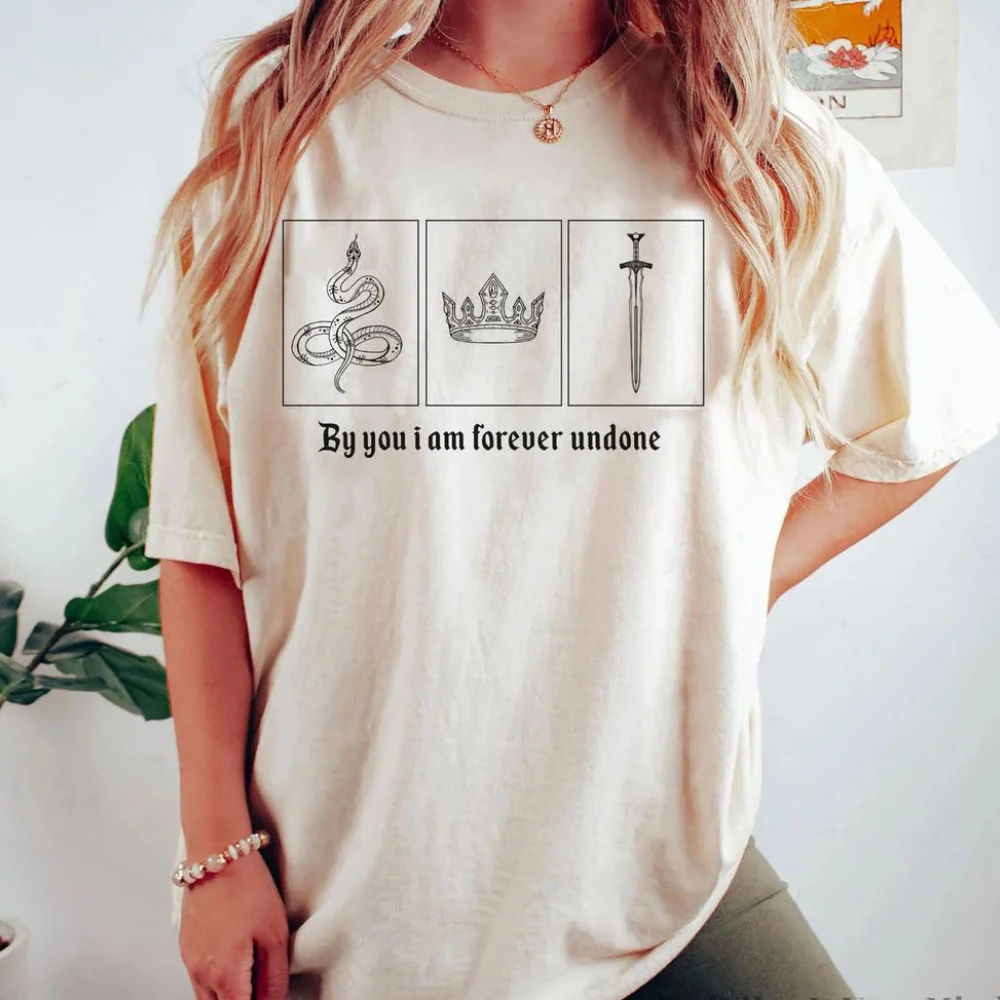 تي شيرت قطني مستوحى من قبل أنا إلى الأبد، تي شيرت الأمير القاسي، Greenbriar، هدية الكتب، قميص الكتب