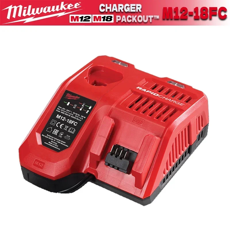 MILWAUKEE M12 M18 Multi-Voltage Charger C12C Battery Charger M12-18C M12-18FC M18PC6 M12-18C3 Rapid Charge Milwaukee Charger