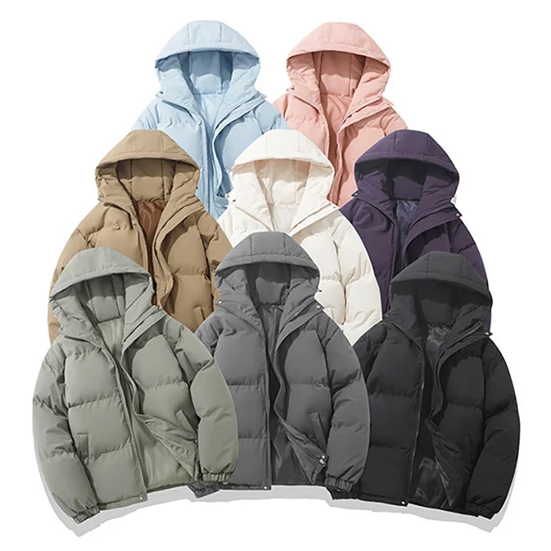 Multicolored Casual Winter Clothing Hooded Jacket Cotton Y2K Jackets Jackets Men's Winter Jacket Men's Clothing Men's Jacket