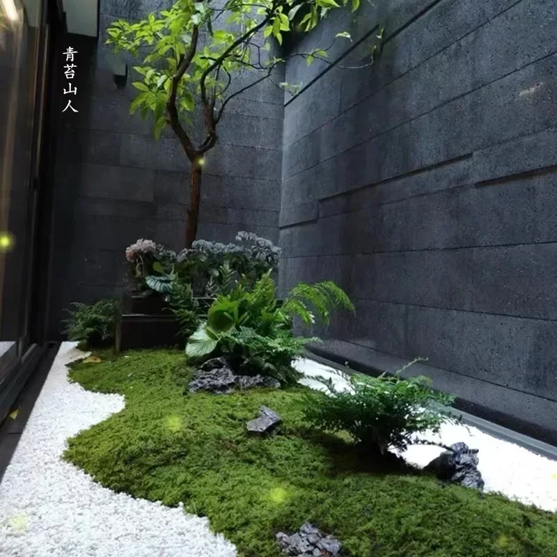 Artificial Turf Moss Grassland Fake Grass Simulation Muscus Lawns Synthetic Grass Wall Decor Outdoor Ornament Garden Decoration