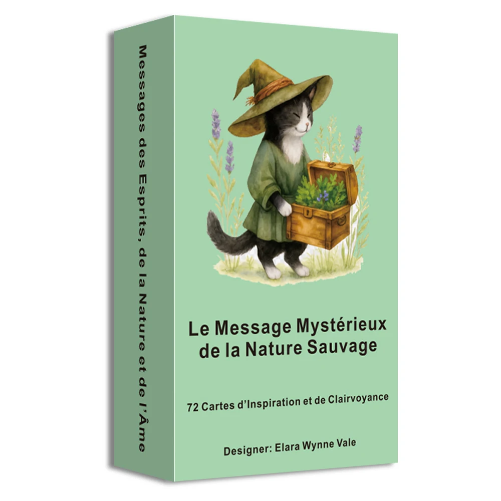 French Oracle Cards Deck, A Set of 72 Cards for Daily Reading, The Mysterious Message of the Wild, French Tarot Cards, 12*7cm