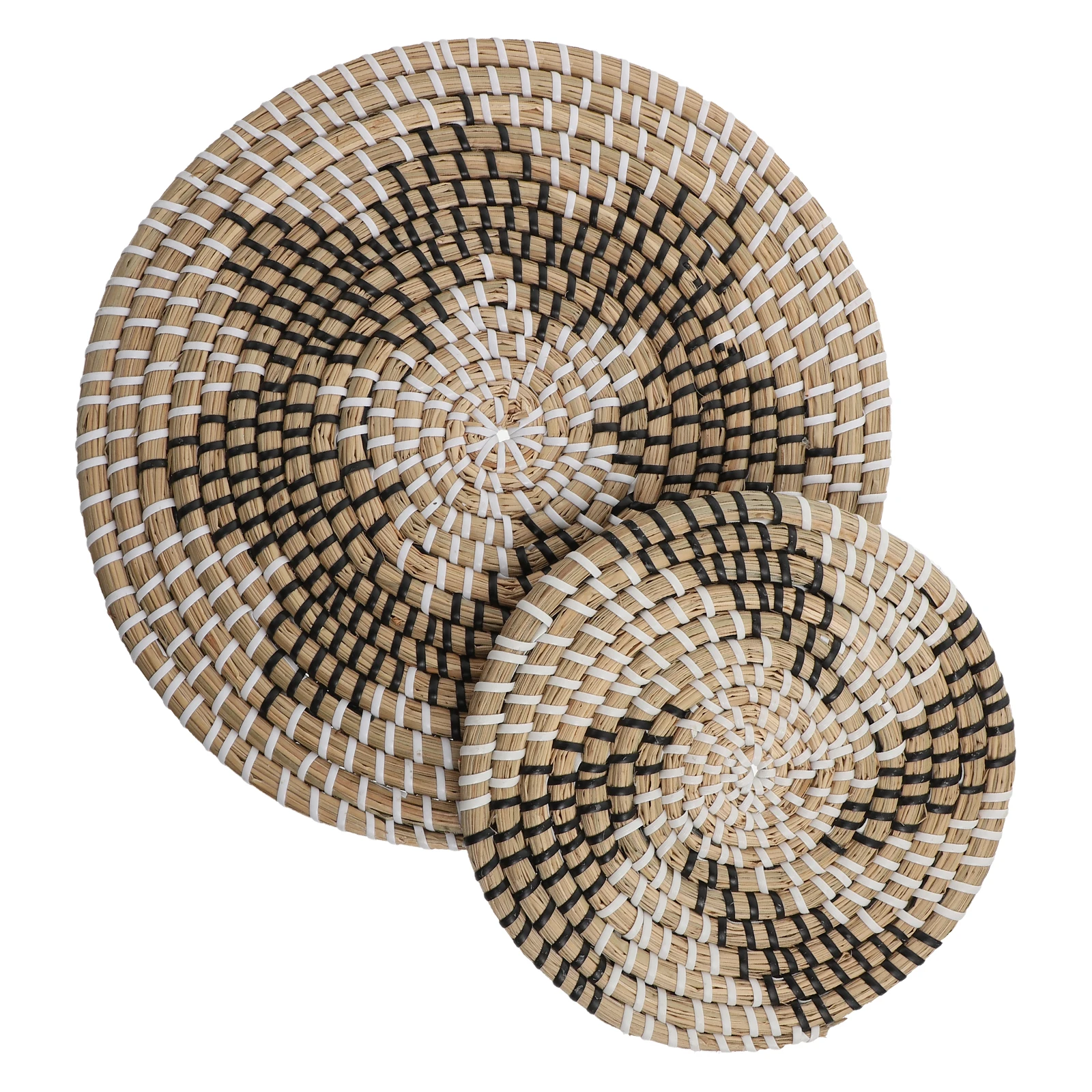 

2 Pcs Decoration Home Decoration Pendant Disk Vintage Creative Hanging Bamboo Grass nament Bohemian Design