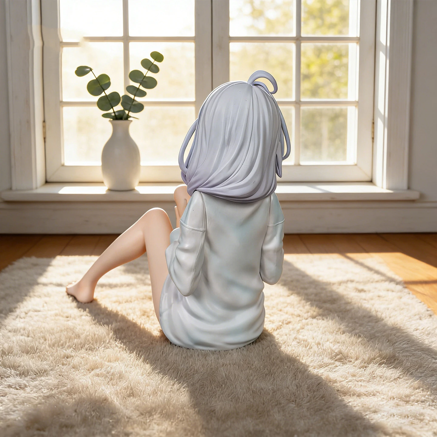 Hot The Journey Of Elaina Elaina Sitting In Pajamas Anime Girl Figure 11cm Model Statue Collection Desktop Decoration Toys image 5