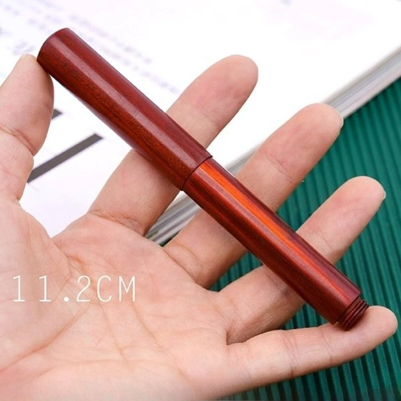 

BALAOYEE красная полностью деревянная перьевая ручка F, наконечник 0,5 мм, короткая ручка для каллиграфии, портативная ручка с гравировкой на годовщину карманного дизайна