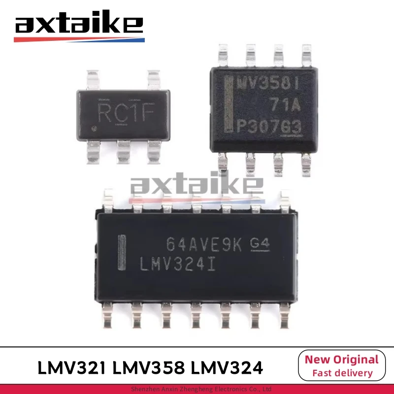 10PCS LMV321 LMV358 LMV324 LMV321IDBVR RC1F SOT23-5 LMV358IDR MV358I SOP8 LMV324IDR LMV324I SOP14 SMD Operational Amplifiers IC