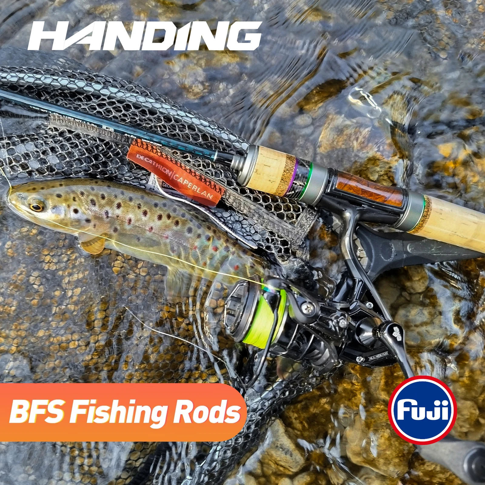HANDING Magic L Micro BFS caña de pescar de carbono, peso del señuelo de 1-8g, 78g, FUJI®Anillos guía O + A, varilla de fundición UL/L