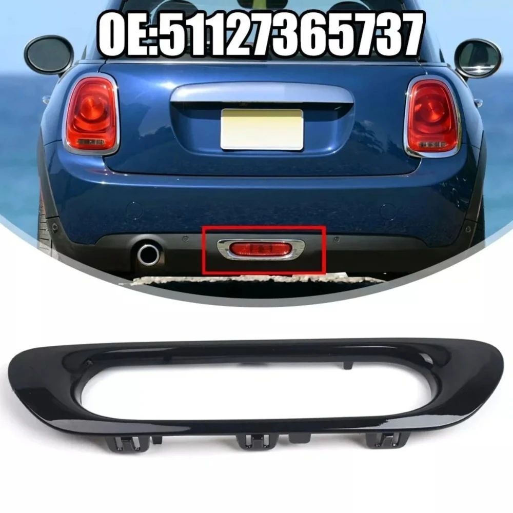 Car Rear Fog Light Black Cover Trim ABS Plastic For Mini Cooper F55 F56 F57 2013-2016 Rear Bumper Light Frame 51127365737