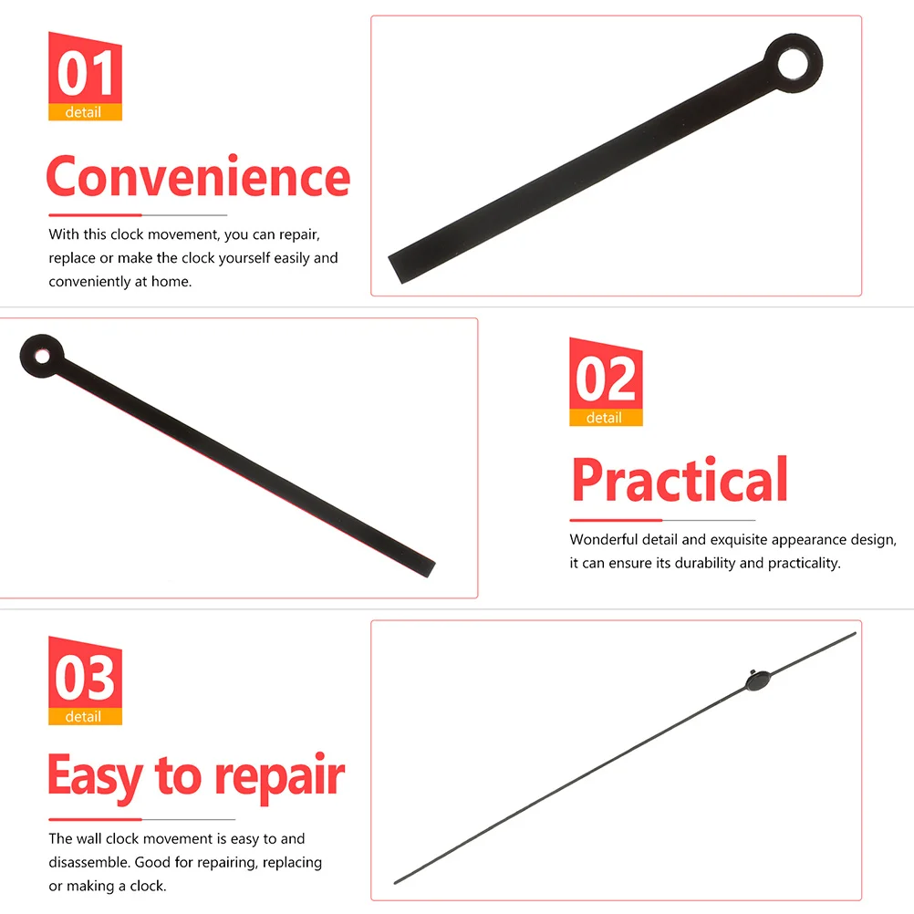 

1Set Clock Movement Replacement Set Precise Timekeeping Simple Design for DIY Wall Clock Repair Home Decor Accessories