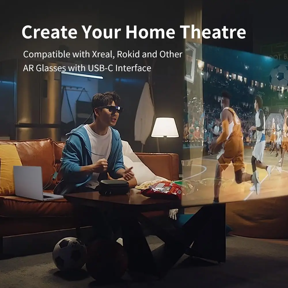 Adaptador PeakDo HDMI para USB C 4K @ 60 Hz, adaptador HDMI para tipo C, adequado para XREAL, RayNeo e outros óculos inteligentes e PS5/4, Xbox