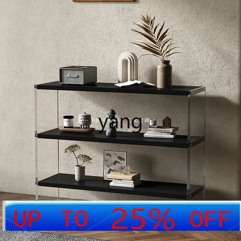 

Ltt Italian minimalist acrylic storage shelf, simple floor-to-ceiling multi-layer wall bookshelf