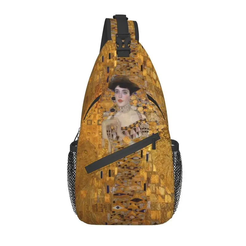 

Gustav Klimt Painting Sling Chest Crossbody Bag Men Casual Shoulder Backpack for Traveling