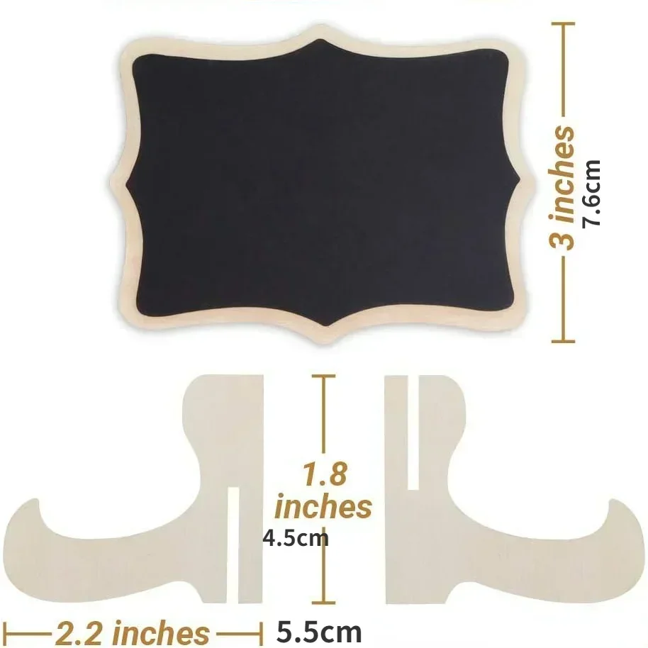 10pcs Vintage Mini Chalkboard Signs with Easel Stands - Versatile Table Numbers, Food Labels & Message Boards for Weddings
