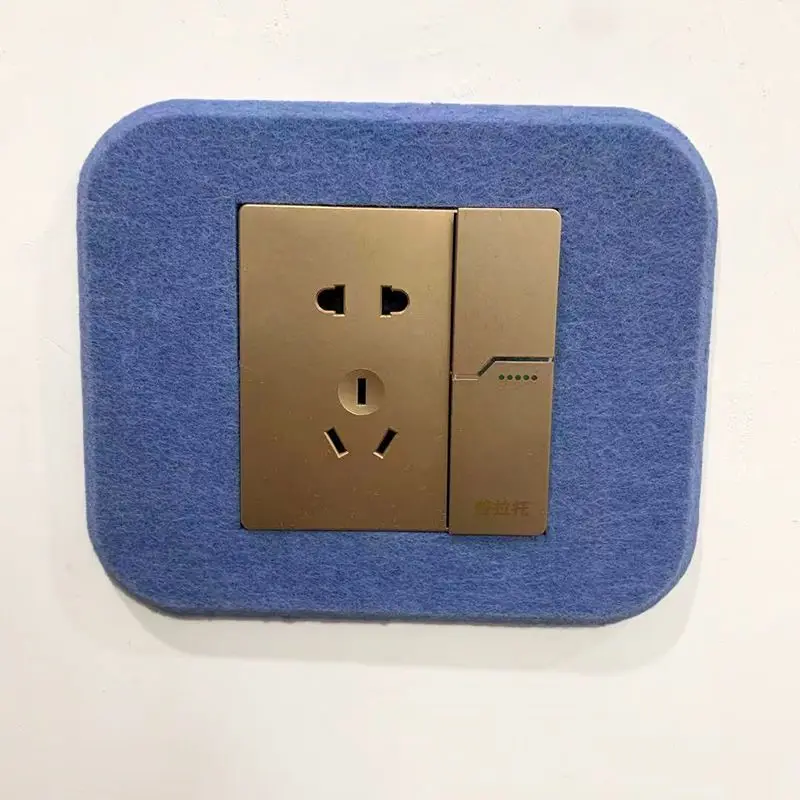 Universal Size Nordic Felt Board Switch Sticker Self Cut Self-adhesive Single Open and 2 Switches Decorative Sticker Dirt Proof