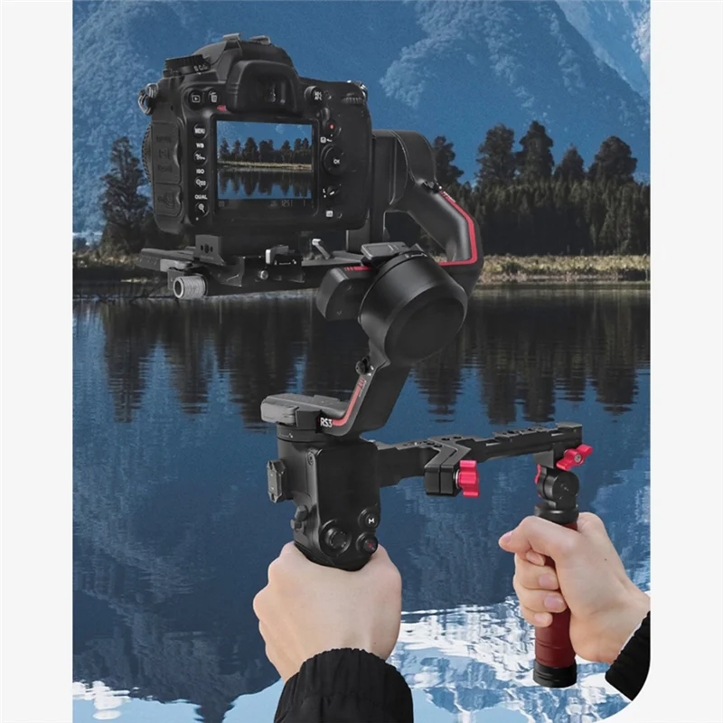 สําหรับ DJI Handheld Stabilizer ขยายวงเล็บ Gimbal Multi-Functional พับ Dual-ใช้ Rosewood ยกหม้อ Handle