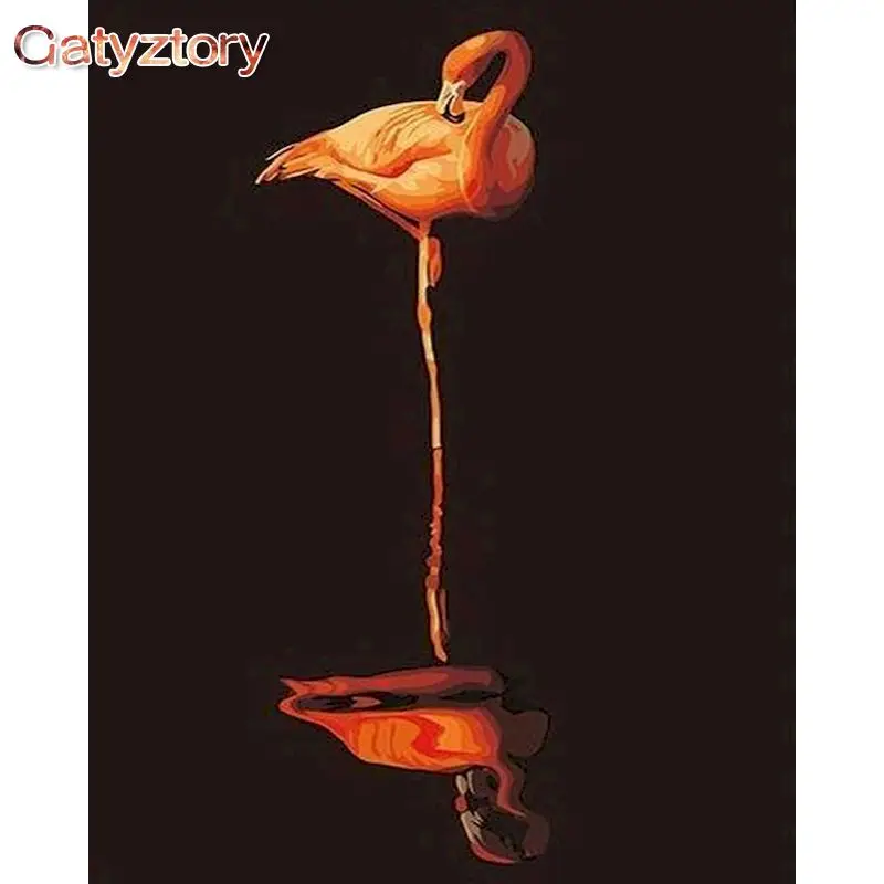 

GATYZTORY Frame Bird Animals DIY Painting By Number Modern Wall Art Picture Calligraphy Painting For Home Decor 40x50cm Artwork