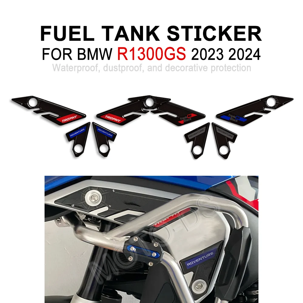 

For R1300GS R 1300 GS 1300GS Trophy Triple Black Option 719 ADV Adventure Stickers Tank Pad Gas Fuel Oil Protector Decals