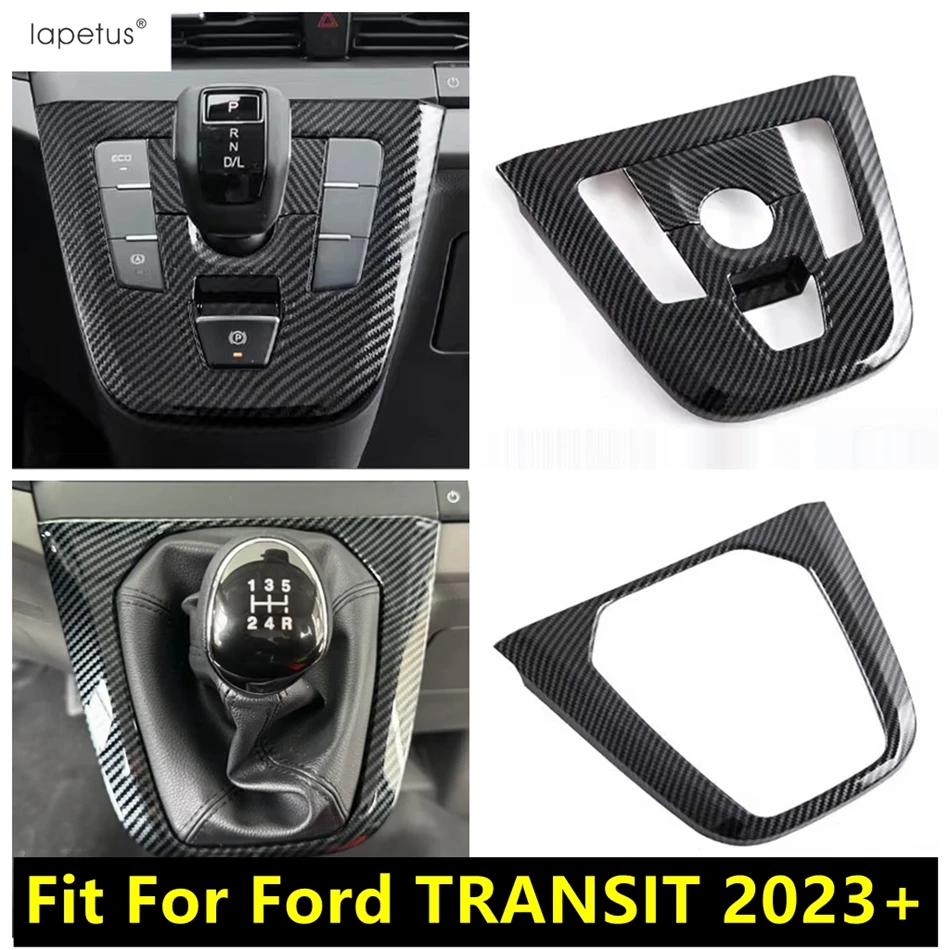 

For Ford TRANSIT 2023 2024 2025 Accessories Transmission Shift Gear Panel Frame Decoration Cover Trim ABS Carbon Fiber Interior