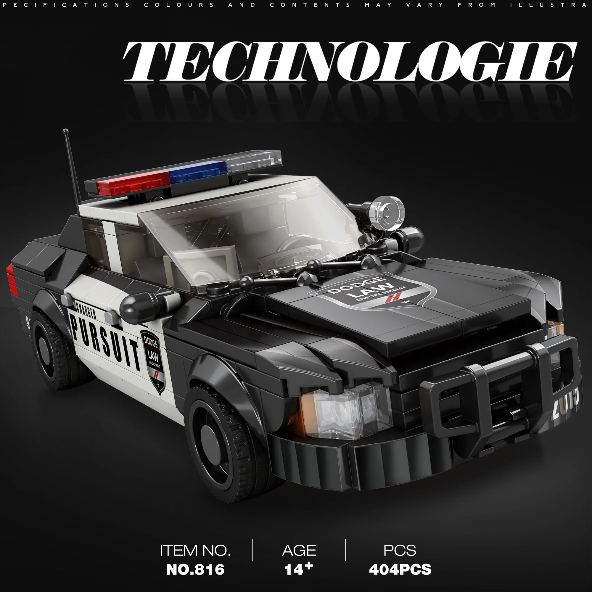 404PCS Police Car Building Blocks City Special Police Vehicle Technology Bricks Model Kids Educational Assembly Toys Idea Gifts