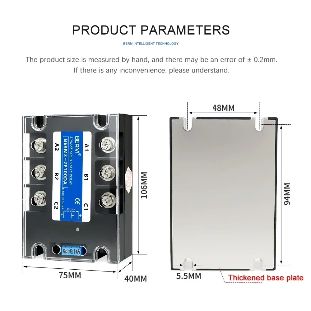 Motor reversing SSR three-phase motor reversing SSR-100da solid state relay DC 3 phase SSR