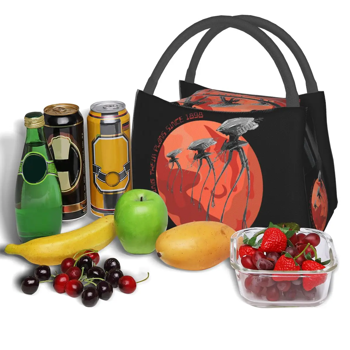 حرب العوالم رسم خططهم منذ 1898 أكياس الغداء معزول بينتو صندوق حقيبة محمولة أكياس نزهة حقيبة حرارية برودة