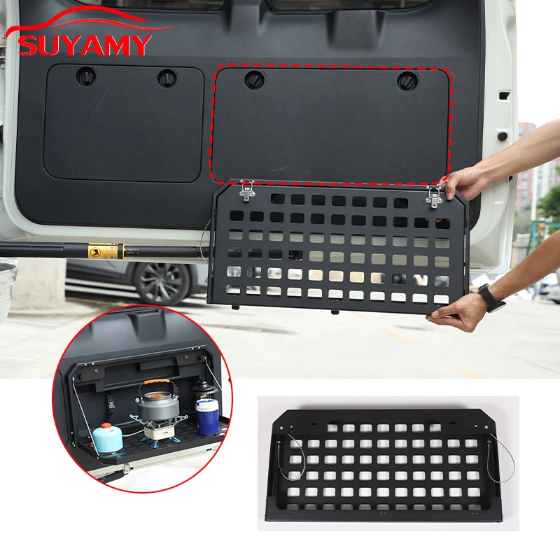 new For Toyota Land Cruiser Prado 150 2010-2023 Car Rear Door Tailgate Table Cargo Storage Foldable Rack Shelf Organizer Bracket