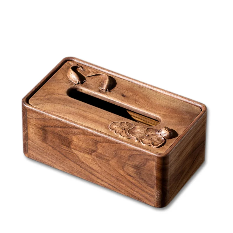 

tissue box, North American black walnut solid wood, pumping carton, home decoration.