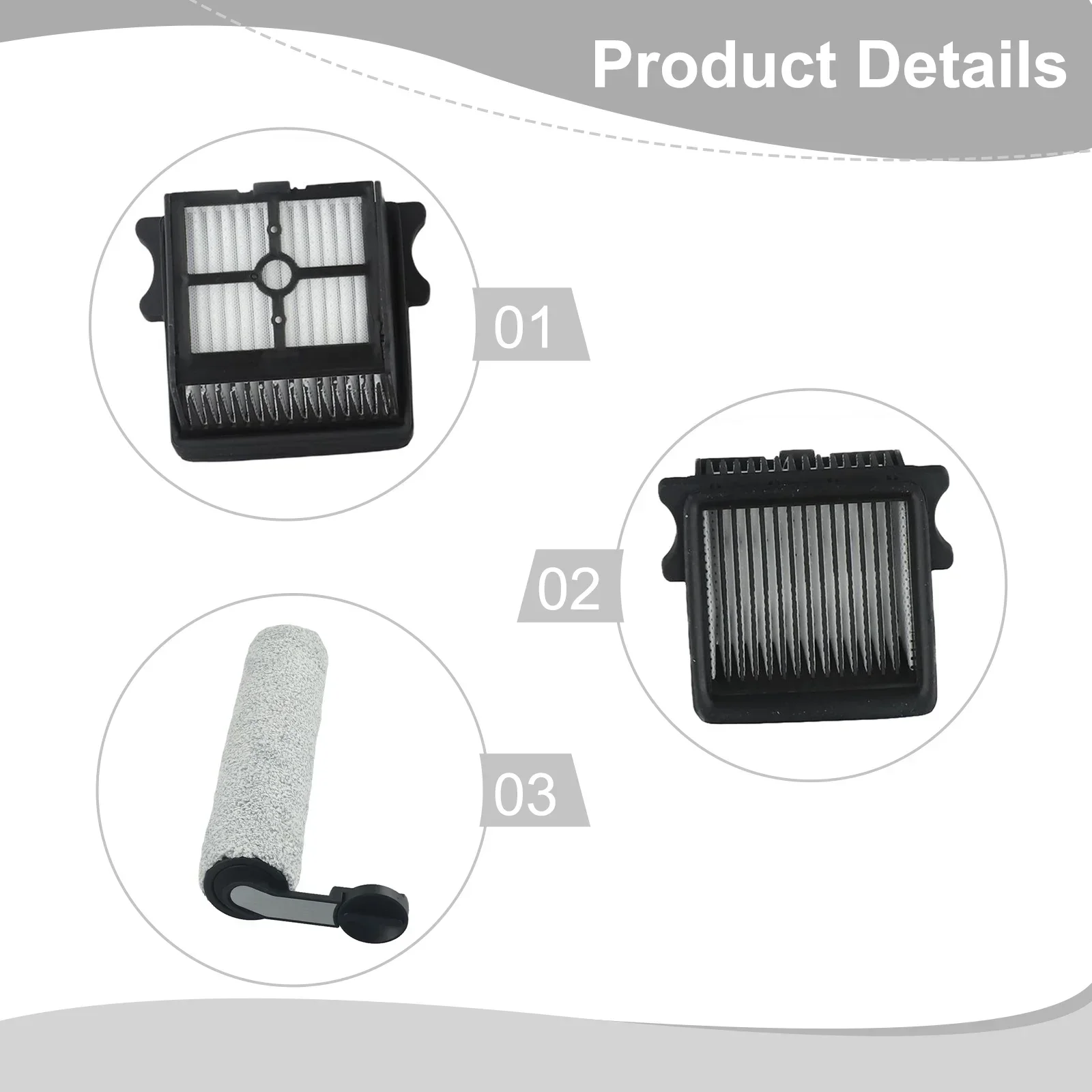 Comprehensive Main Roller Brush and Filter Replacement Set for Ultenic For AC1 For Elite Vacuums Simple Upgrade