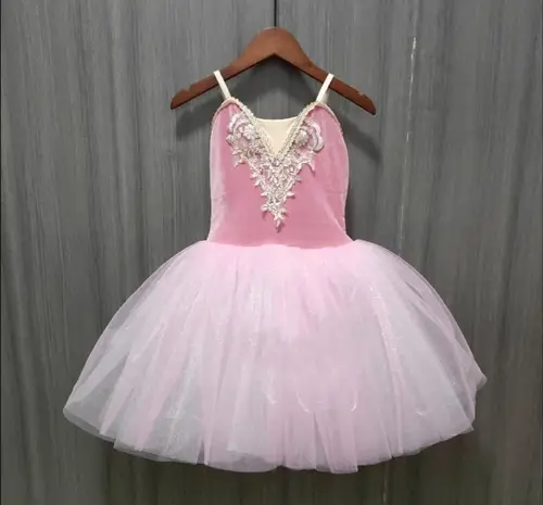 Imagen 2 del producto Falda de Ballet blanca del lago de los cisnes para mujer adulta, disfraz de actuación de baile, vestido de bailarina superior de terciopelo para niños y niñas