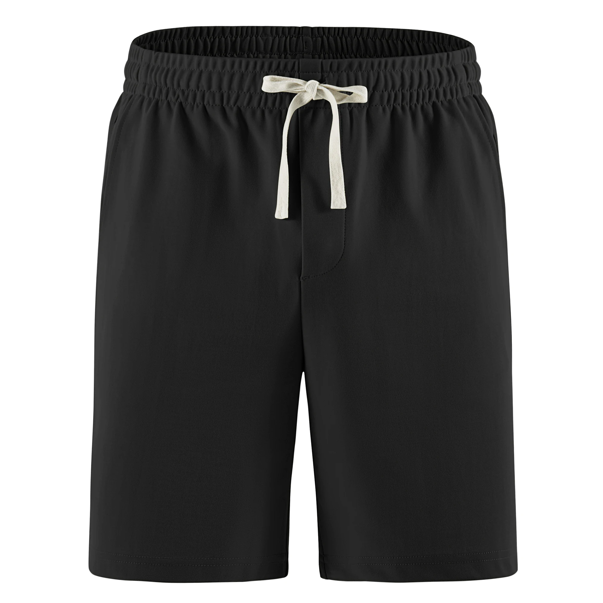 Pantalón corto de verano para hombre, con bolsillos, cintura elástica con cordón, tejido suave, ligero y cómodo.