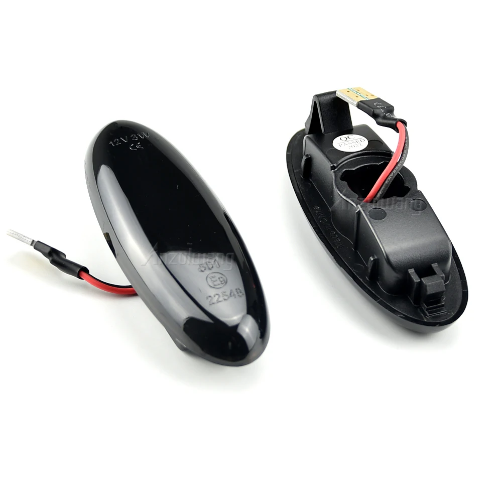 

2x Clear & Smoked Lens LED Side Marker Lamp Fender Turn Signal Dynamic Amber Lights For Ranger South Africa Type 1998