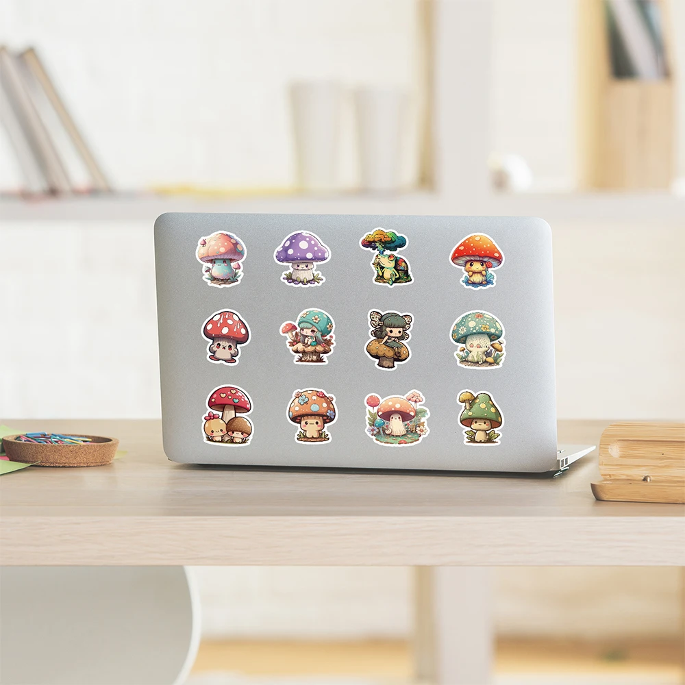 10/30/50pcs Cute Cartoon Plant Mushroom Graffiti Stickers Laptop Notebook Phone Diary Suitcase Stationery Sticker for Kids Toys